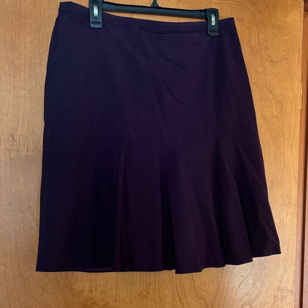 Worthington Deep Purple A-Line Skirt